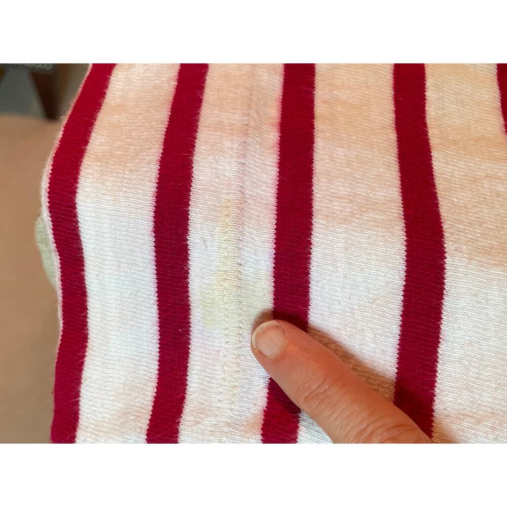 Ann Taylor LOFT Red Stripe Long Sleeve T-Shirt, Ribbon Detail, Minimalist, XS - Picture 13 of 13